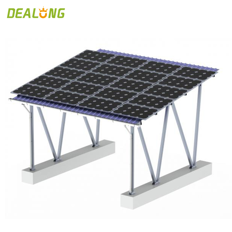 هيكل تركيب PV مرآب للطاقة الشمسية مع إطار من الألومنيوم

