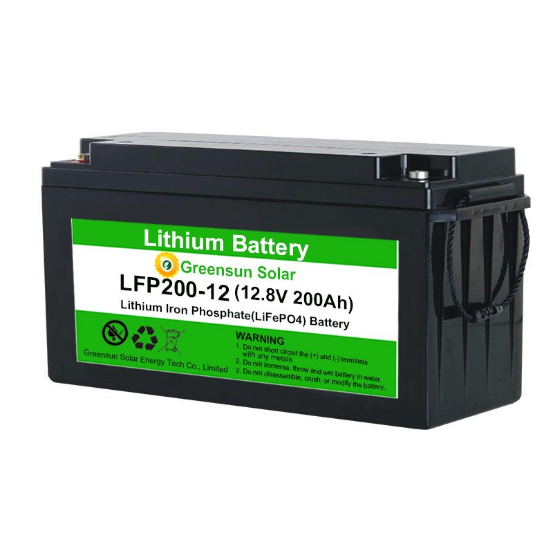 حزمة بطارية ليثيوم الحديد القابلة لإعادة الشحن 12 فولت 200ah LiFePO4 دورة عميقة
