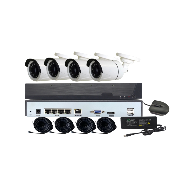 3MP Bullet 4CH CCTV NVR POE kit