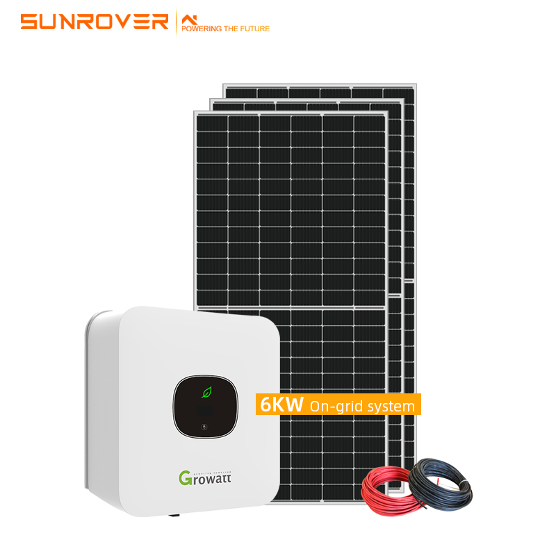 سعر المصنع 6KW الشمسية على نظام لوحة الشبكة للمنزل
