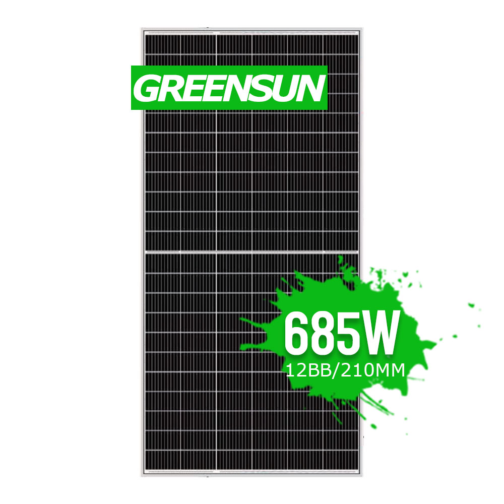 الألواح الشمسية الكبيرة أحادية 650 واط 660 واط 680 واط 685 واط نصف قطع 132 خلايا أحادي البلورية PV