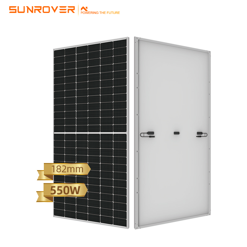 الألواح الشمسية أحادية البلورية عالية الأداء 530 واط الألواح الشمسية 540 واط 550 واط 555 واط نصف قطع الألواح الشمسية
