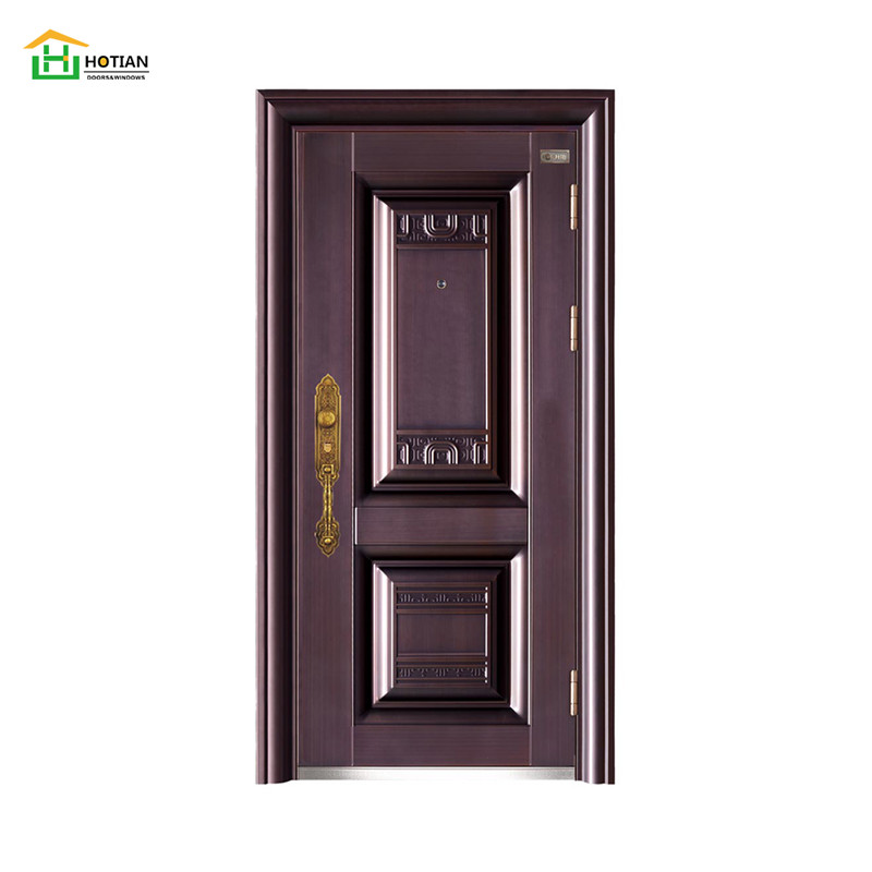 باب أمان فولاذي مدخل معدني رخيص تصميم الباب الأمامي الصلب البوابة الرئيسية الخارجية للمنزل

