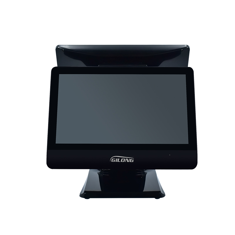 جهاز نقاط البيع Gilong U2 ذو الشاشة المزدوجة السوداء