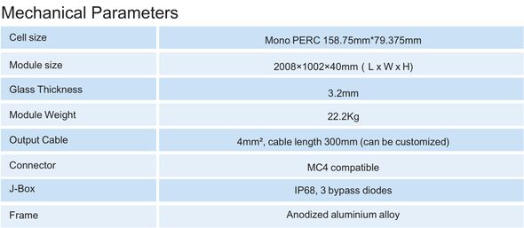 نصف خلية أحادية PERC FX-WH144P 390W ~ 410W