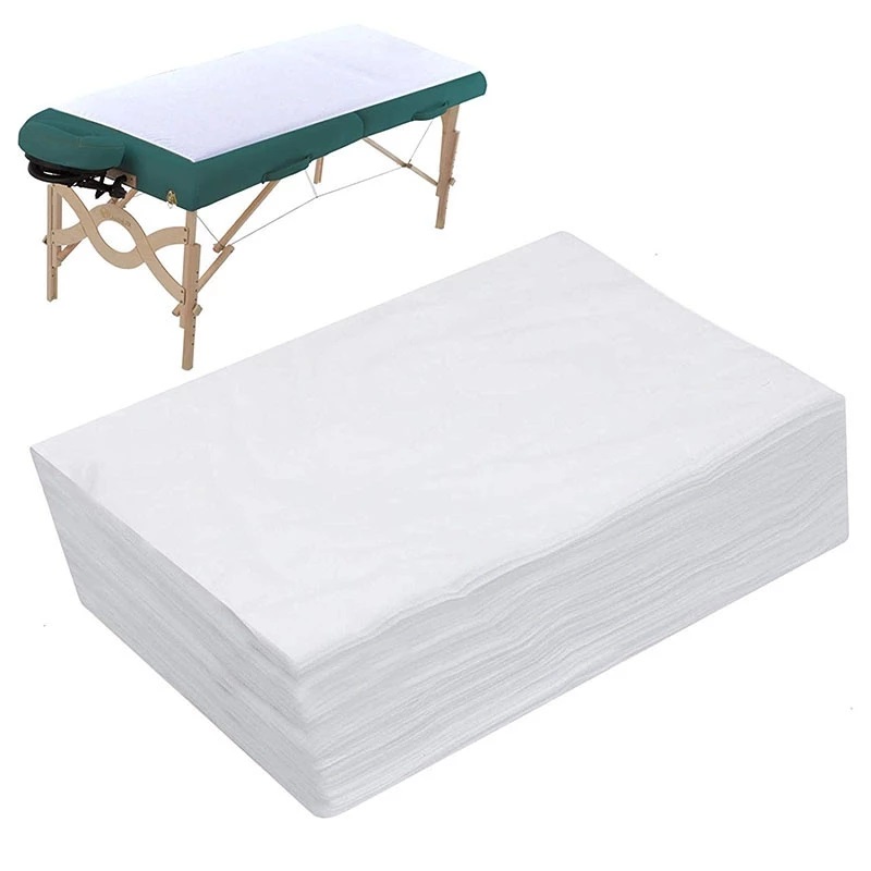 ملاءات سرير سبا للتدليك يمكن التخلص منها ملاءة سرير مقاوم للماء غطاء قماش غير منسوج 180 × 80 سم
