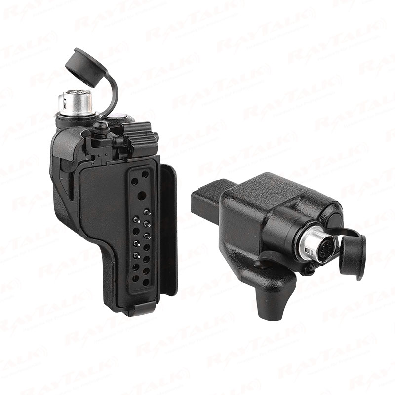 AP-05H / PTT walkie talkie headset Adapter-for Motorola HT1000 to Hirose 6 pin connector with Flat PTT
