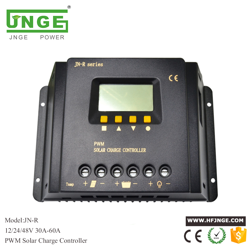 JN-R Series 30amp 40amp 50amp 60amp 12v 24v 48v شاشة عرض LCD للتحكم في الشحن بالطاقة الشمسية
