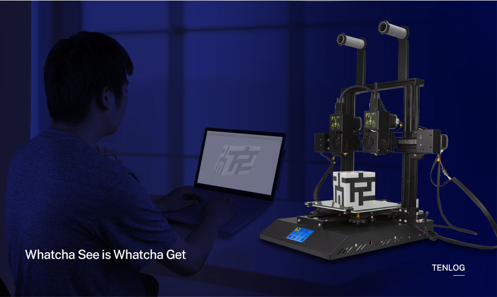 TENLOG Hands 2 DMP 3D Printer Whatcha See is Whatcha Get