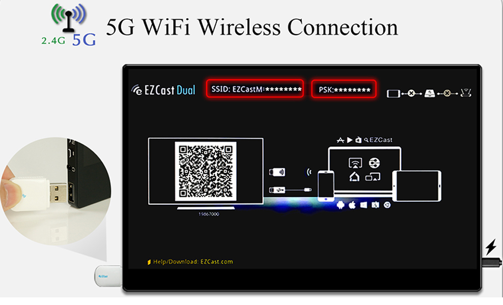 5G واي فاي لاسلكي شاشة تعمل باللمس 16 بوصة شاشة محمولة