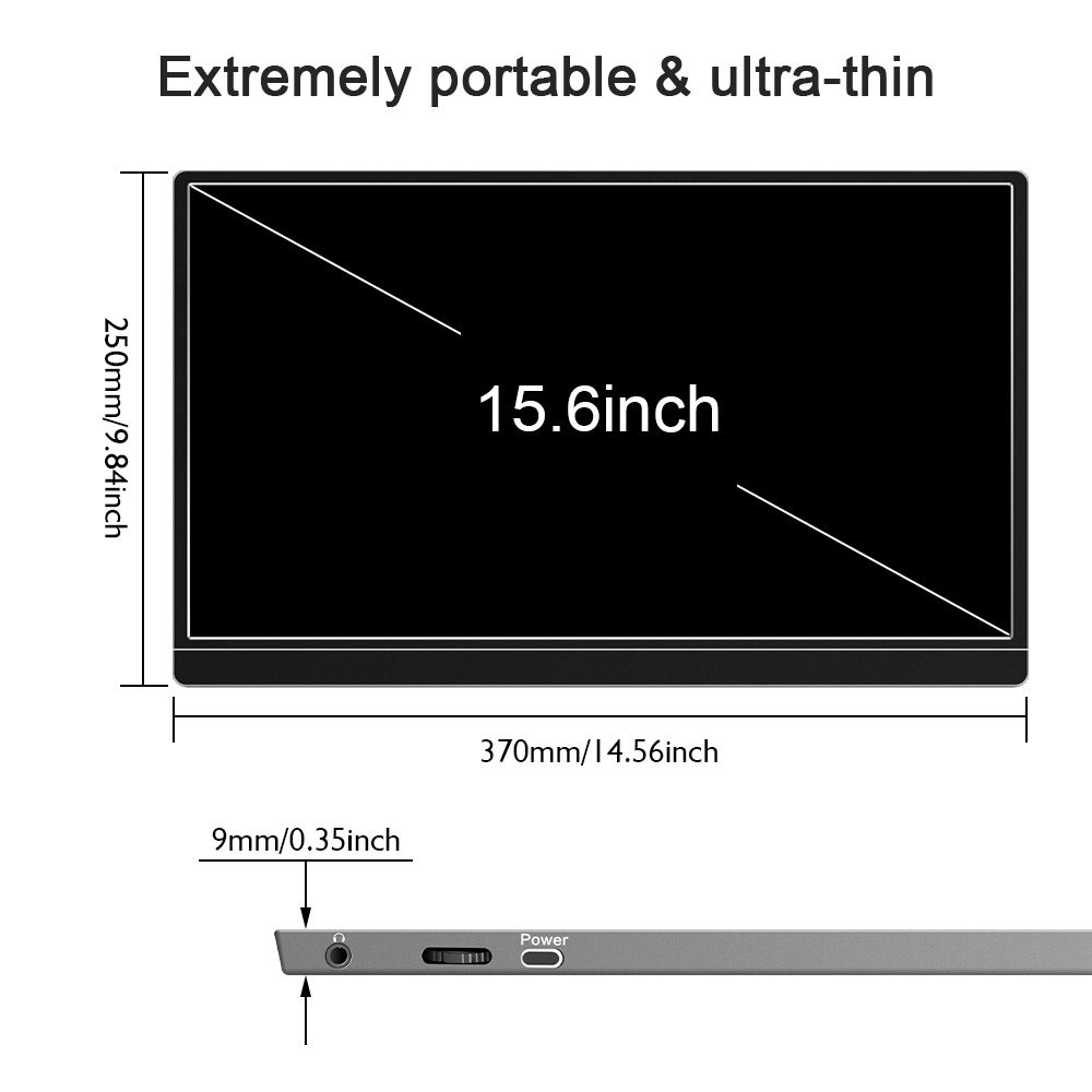 15.6 بوصة 4K المحمولة USB Type-C شاشة الألعاب LCD للألعاب