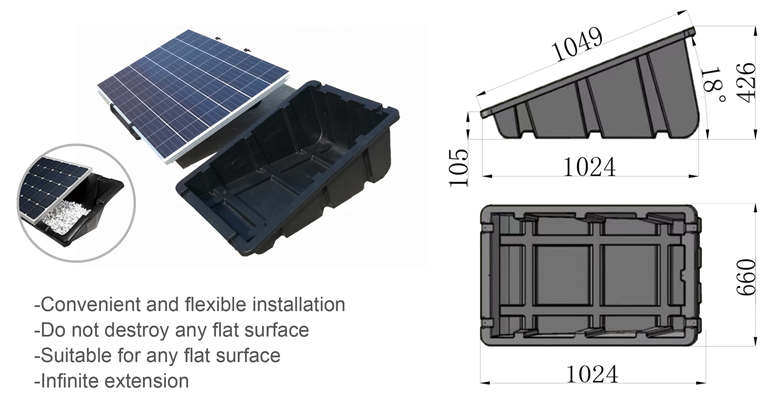 نظام تركيب السقف البلاستيكي المثقوب للألواح الشمسية