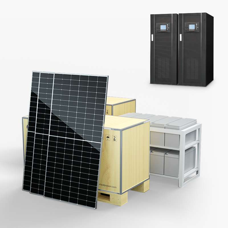 30KW نظام الطاقة الشمسية الهجين انطلق من الشبكة مع البطارية
