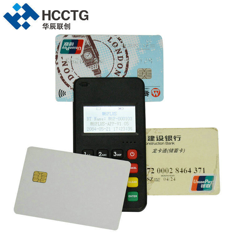 شهادة Bluetooth EMV PCI 3 في 1 دفع بطاقة MPOS M6 PLUS
