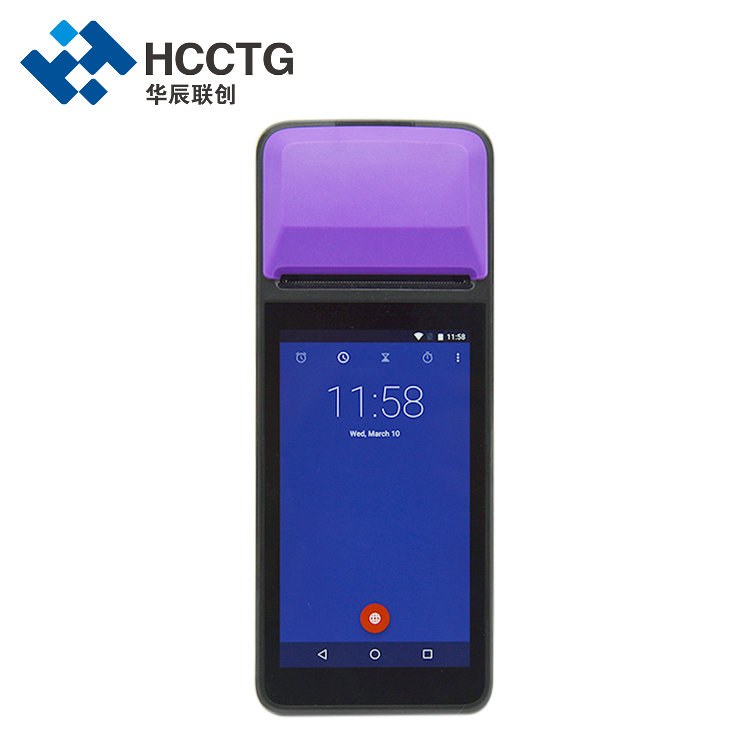 3G Smart Handheld POS 5 Inch Touch Display آلة الدفع بدون تلامس مع طابعة R330C
