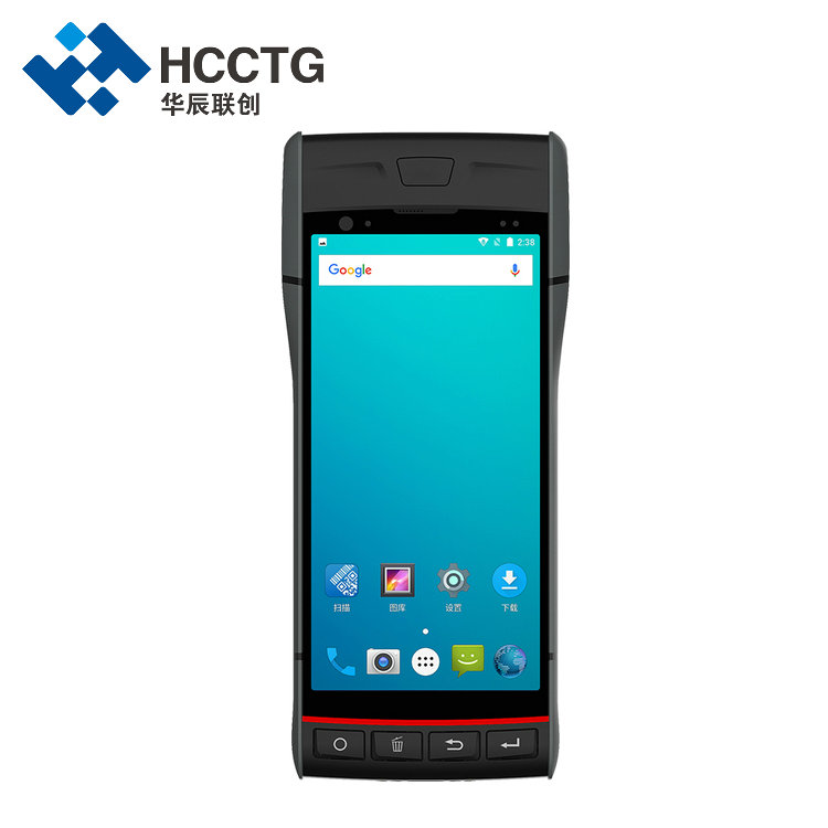 ماسح الباركود PDA محمول باليد مع طابعة POS Terminal Android 9 Systems Wireless Portable
