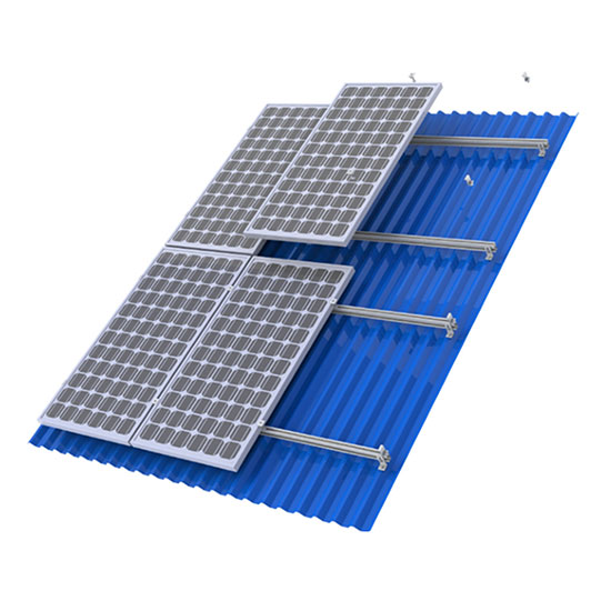 نظام تركيب الألواح الشمسية للسقف المعدني
