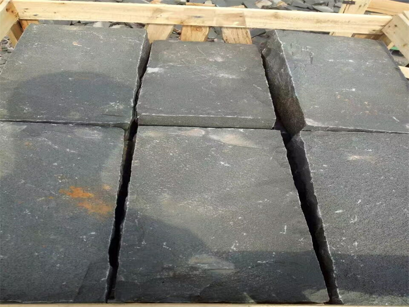 الصين بلاط الحجر البازلت الأسود Cobble Cube Stone
