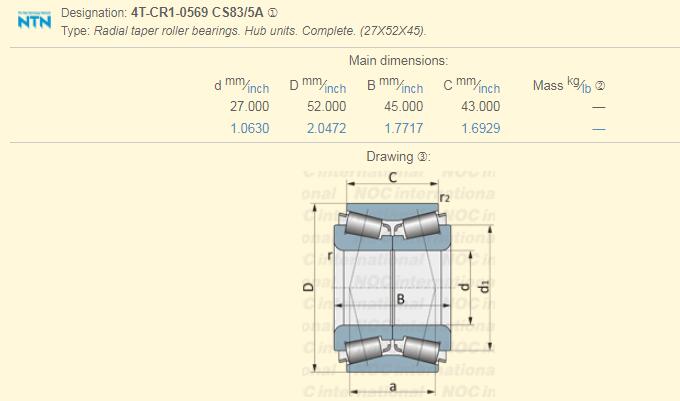 4T-CR1-0569 CS83 / 5A تحمل