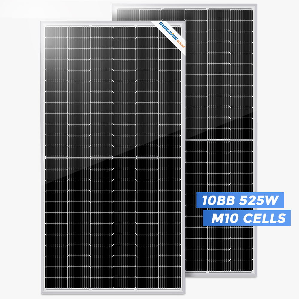 لوحة شمسية بغطاء منخفض عالي الكفاءة 525 وات بتقنية نصف القطع
