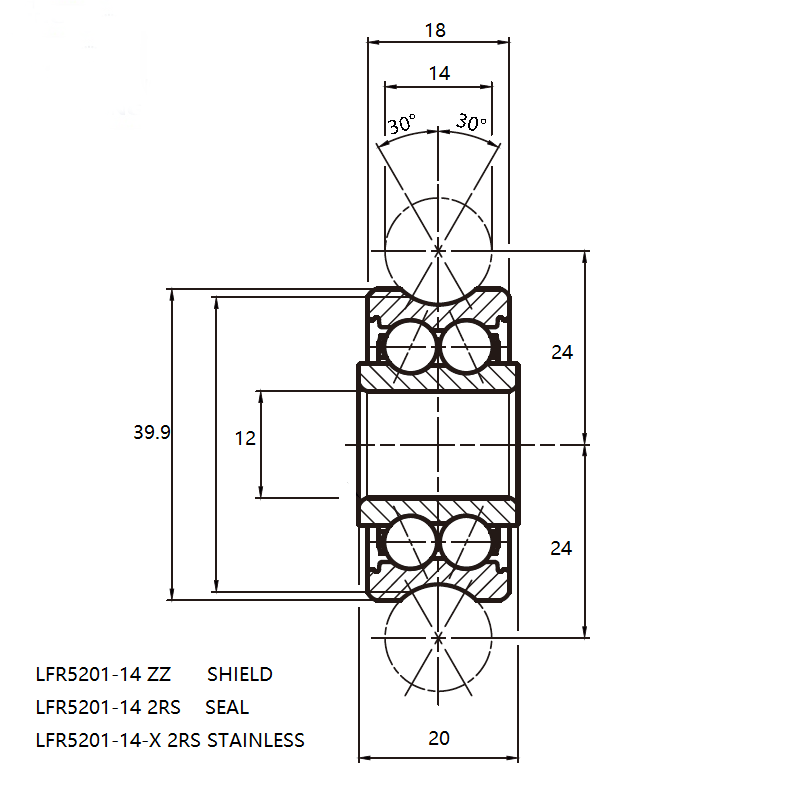 حجم تحمل LFR5201-14