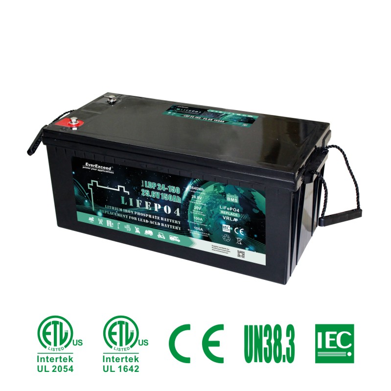 موافقة UL 25.6V 150ah Ldp Series UPS / الطاقة الشمسية / الإضاءة / الاتصالات / بطارية ليثيوم الحديد
