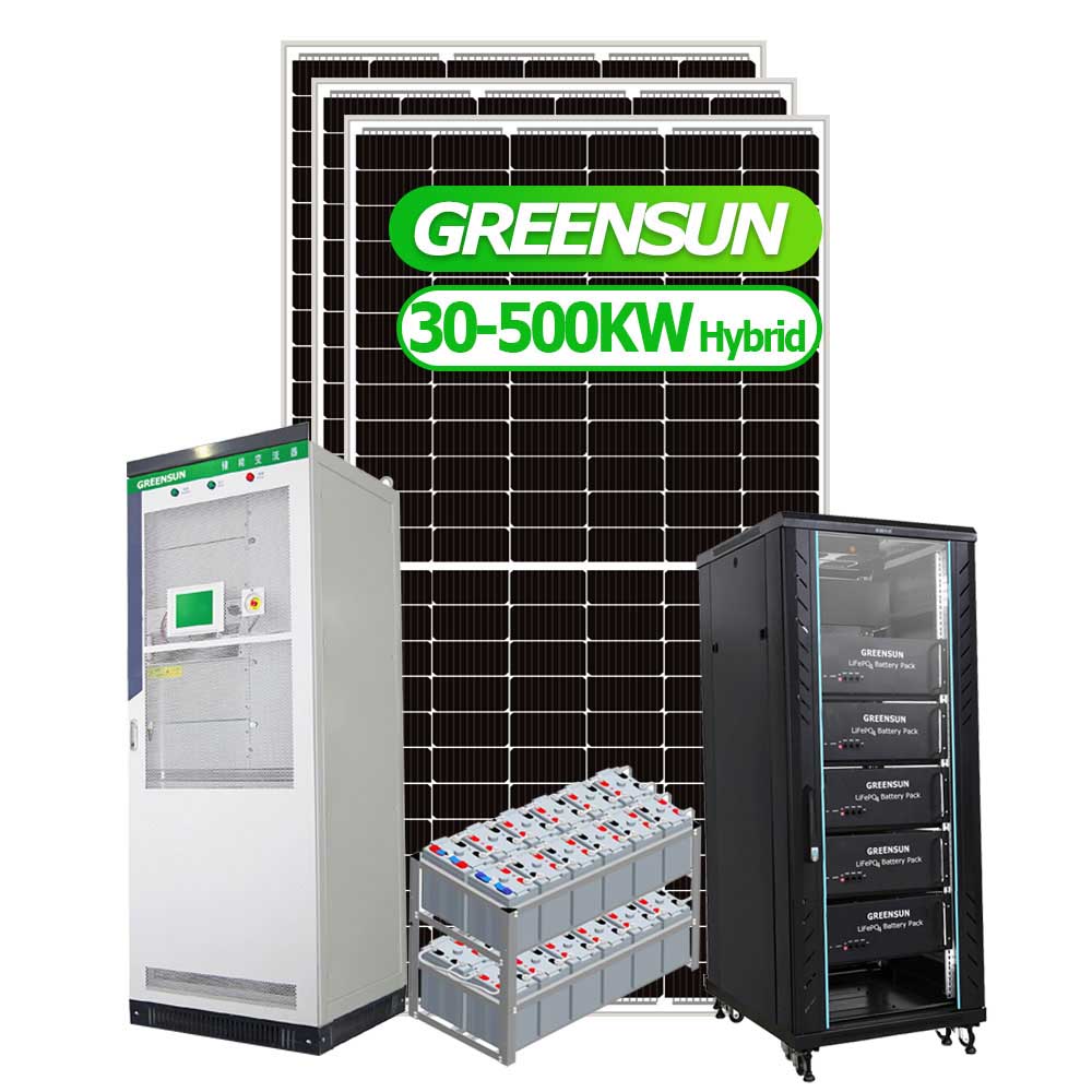 أنظمة تخزين بطاريات ميكروغريد للطاقة الشمسية 100KW 150KW 200AK 300KW 500KW 600KW On Off Hybrid Solar Power Solution
