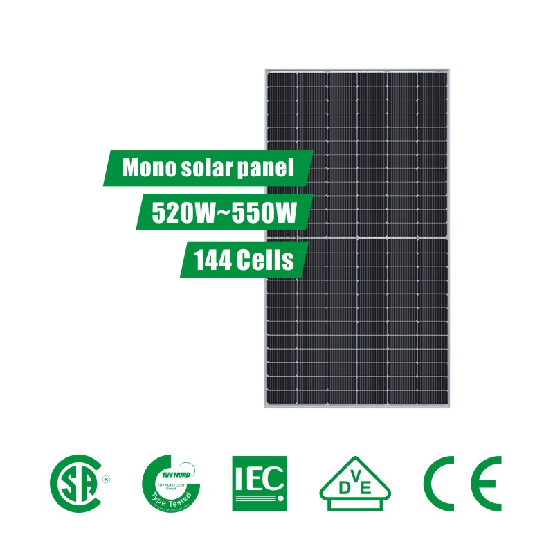 7 بوصة 144 خلية (520 ~ 550 واط) وحدة الطاقة الشمسية نصف قطع PERC
