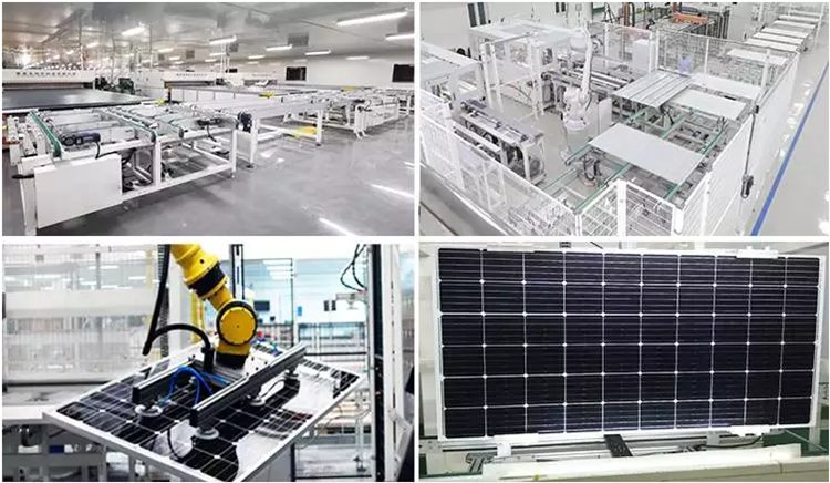 إنتاج مصنع الألواح الشمسية