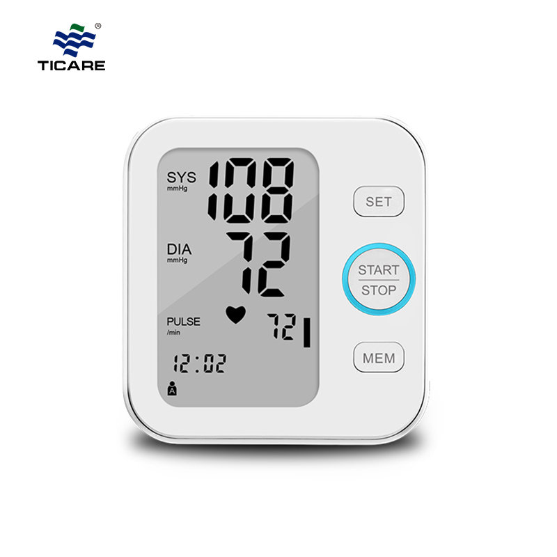 جهاز قياس ضغط الدم Ticare شاشة عرض LCD رقمية كبيرة
