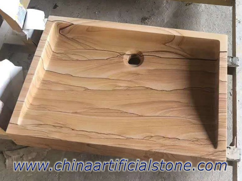 أحواض خشبية من الحجر الرملي مقاس 50x40x11 سم
