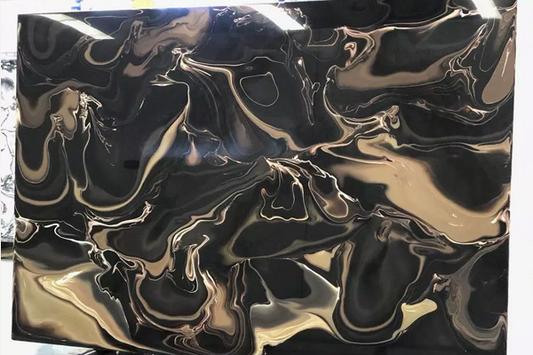 لوحة أونيكس سوداء شفافة