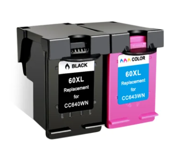 60XL 60 خرطوشة حبر أسود وألوان لطابعات HP Inkjet طابعة خرطوشة مسحوق حبر قابلة للاستهلاك لإمداد المكاتب

