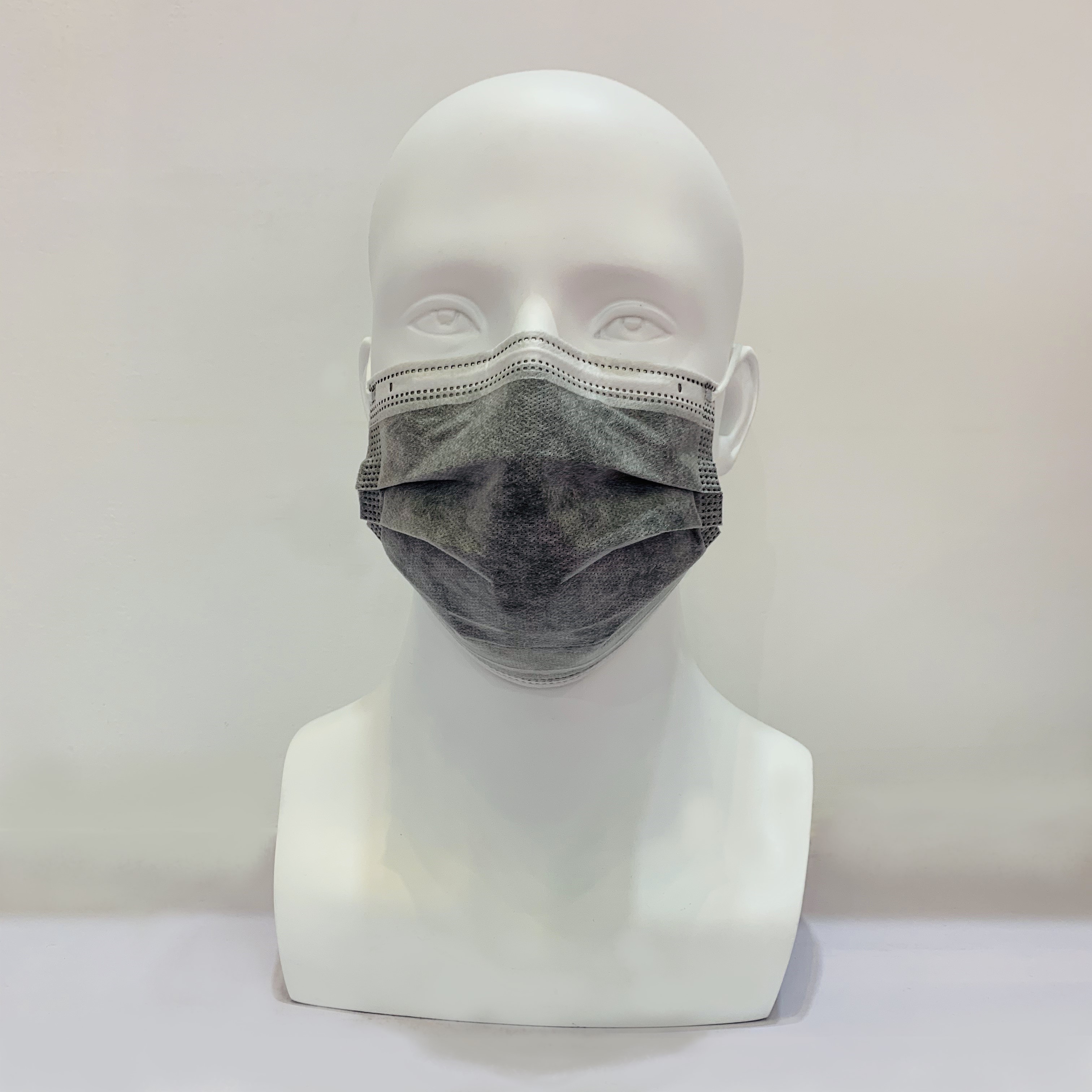 اللون الرمادي القابل للتصرف PM 2.5 مضاد للغبار قناع الوجه فلتر الكربون النشط
