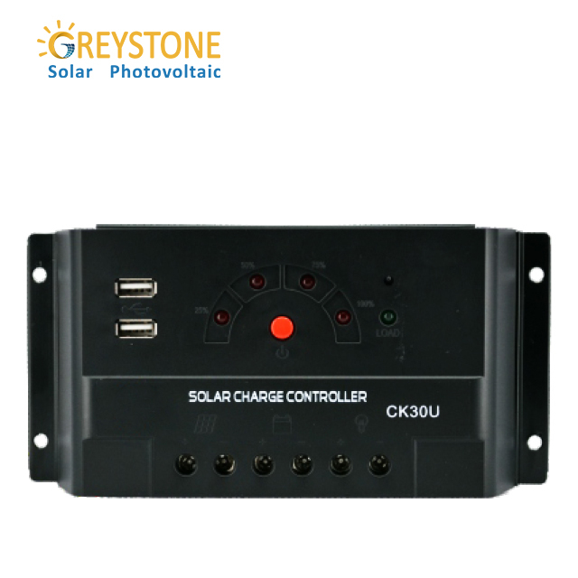 Greystone نمط جديد 12V / 24V PWM الشمسية المسؤول عن المراقب المالي
