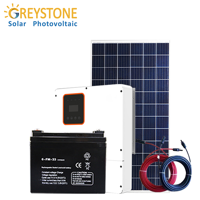 نظام الطاقة الشمسية الهجين Greystone PV 8kw مع تخزين البطارية
