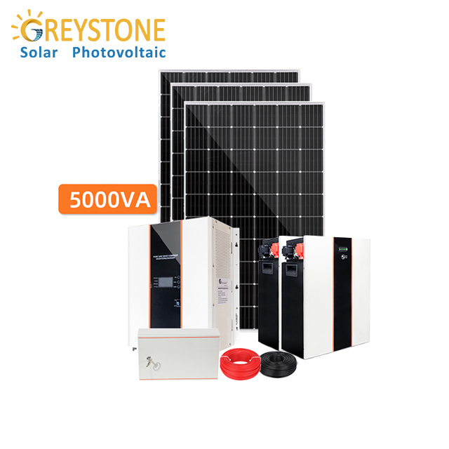 5KVA (5KW) الاستخدام السكني للنظام الشمسي خارج الشبكة
